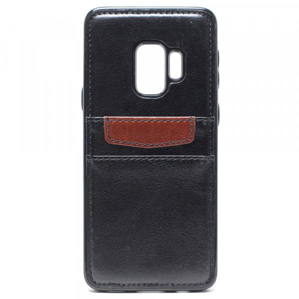 Wholesale Galaxy S9 Leather Style Credit Card Case (Black)